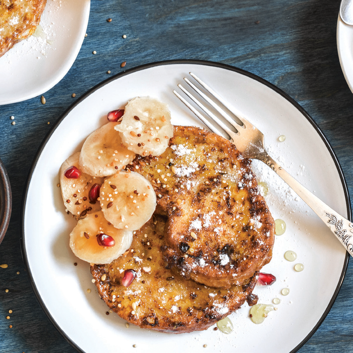 FRENCH TOAST WITH CARAMELISED BANANAS